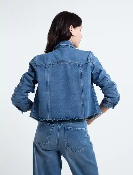  Chaqueta Maia Mujer Azul Indigo Medio Talla L Naf-Naf 