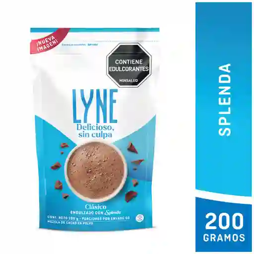 Choco Lyne Chocolate en Polvo Clásico Endulzado Splenda 200 g