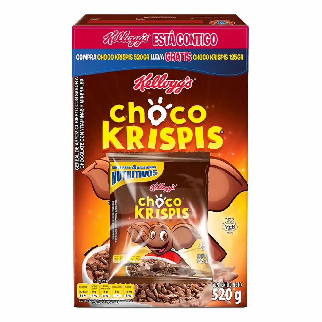 Choco Krispis Cereales de Arroz con Sabor a Chocolate