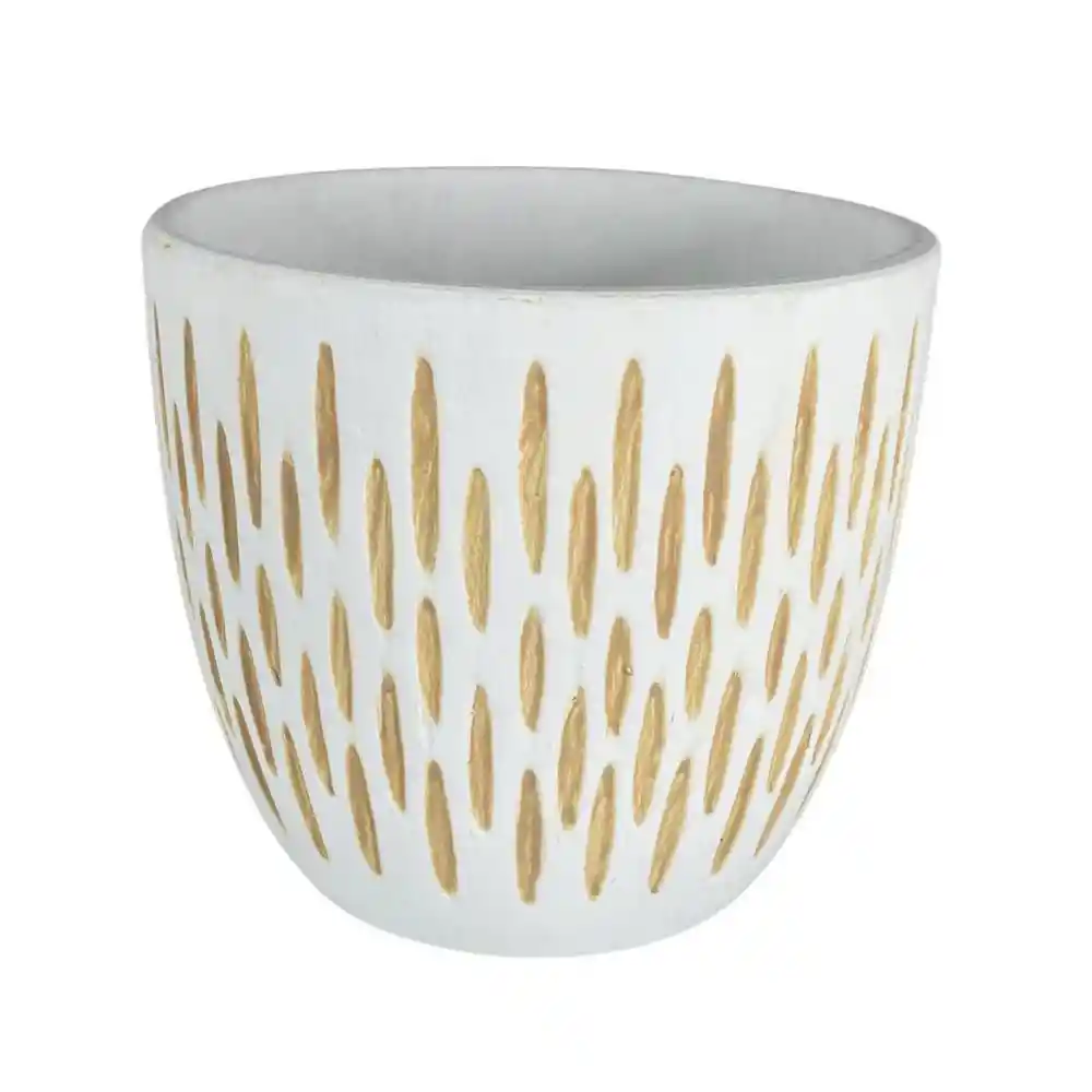 Maceta Blanca en Sgrafitto Concepts 442550262