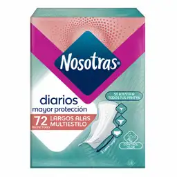 Protectores Diarios Nosotras Largos Alas Multiestilo X 72Und