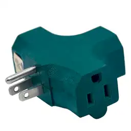 Vdm Multitoma Pared 3 Salidas en T 15A Verde