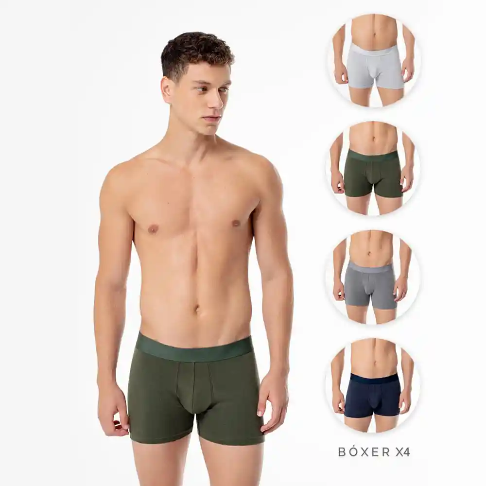 Bóxer X4 Fit Ajustado en Jersey Algodón Masculino Aepo X 4 Gef