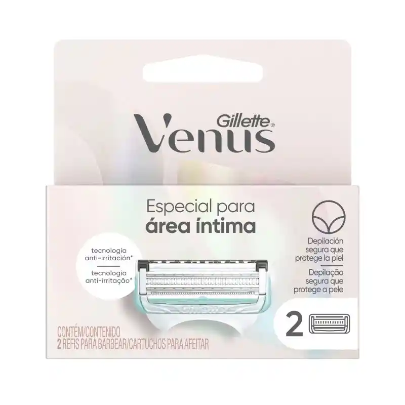 Repuestos Cuchilla Gillette Venus Íntima 2 Und