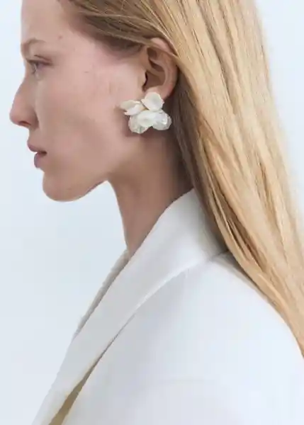Pendientes Alex Blanco Talla 99 Mujer Mango
