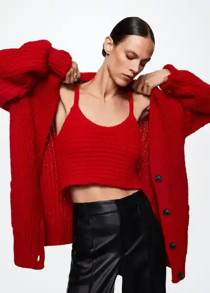 Top Fuego Rojo Talla L Mujer Mango