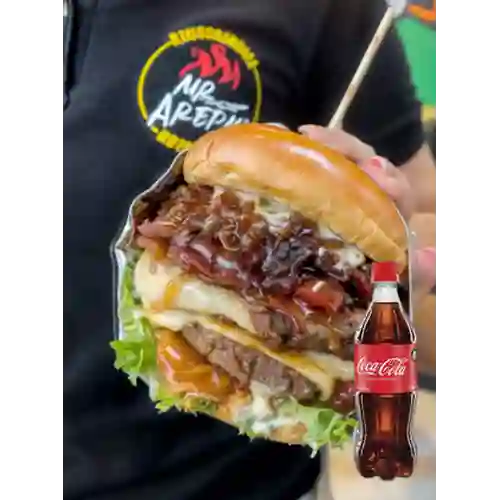 Combo Burger Porkin BF + Coca Cola Original 600ML