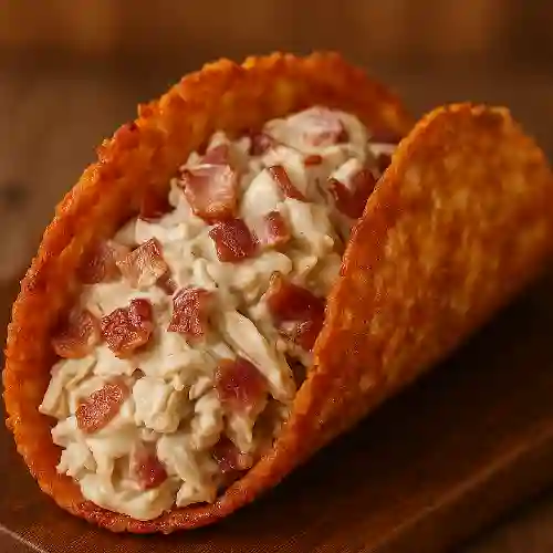 Taco Keto - Pollo y Tocineta Crocante