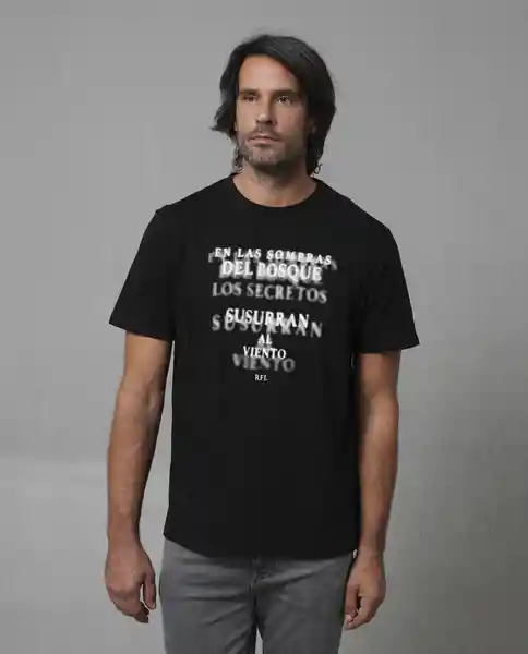 Camiseta Hombre Negro Talla L 109G000_NEG194007 Rifle