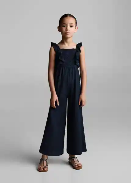 Enterizo Mono Crochi Navy Talla 08 Niñas Mango