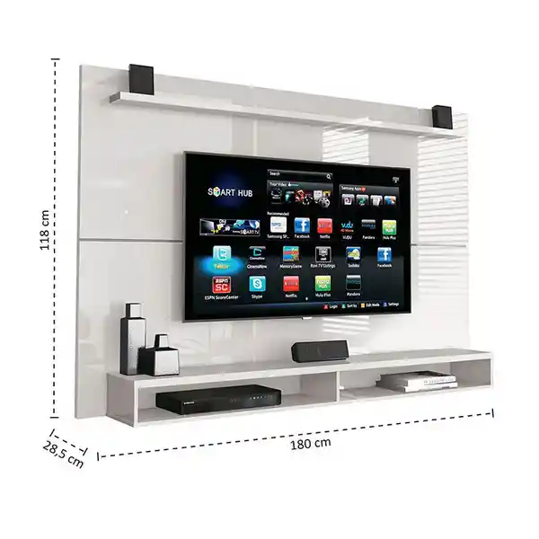 Muebles 2020 Panel tv Maxi 1.8 Blanco