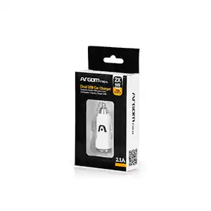 Cargador Argom Tech Dual Usb Para Automovil Arg Ac 0102 