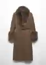Abrigo Fernanda Khaki Talla L Mujer Mango