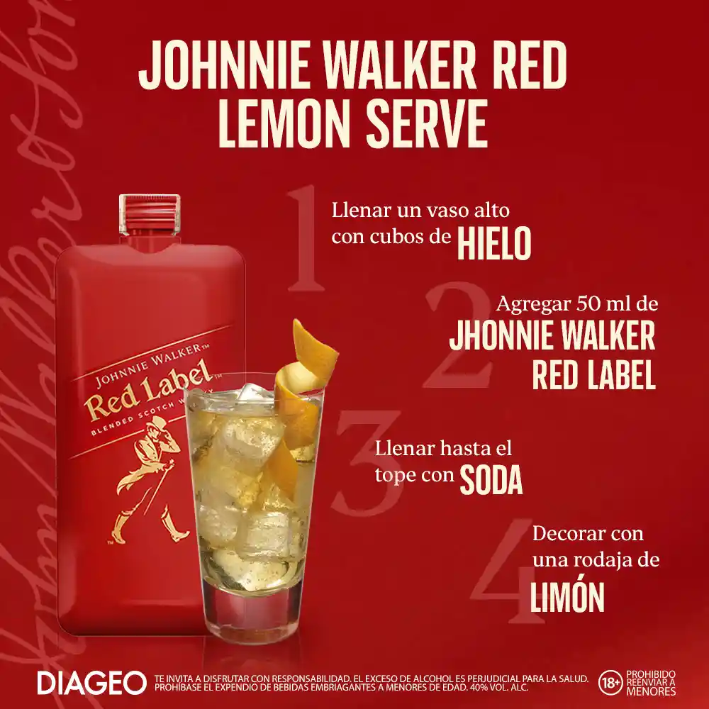 Johnnie Walker Red Label whisky escocés 200 ml