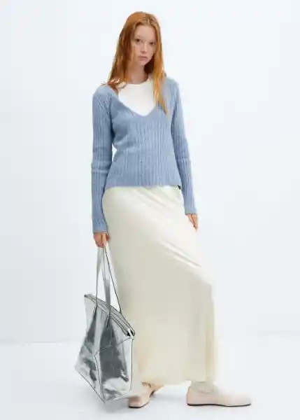 Jersey Bateman Azul Talla S Mujer Mango