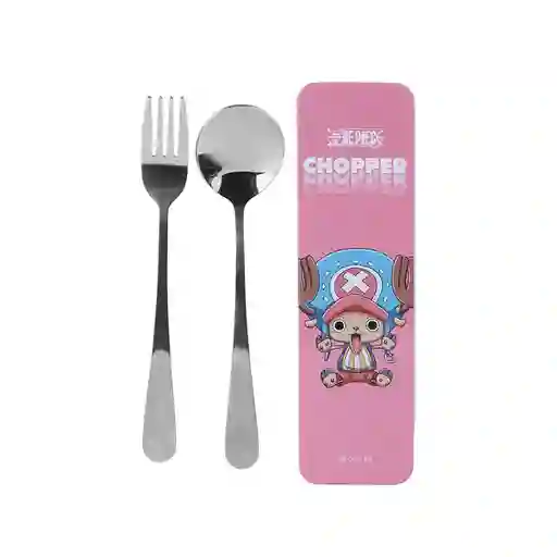 Juego de Cubiertos Tenedor y Cuchara Joba Serie One Piece Miniso