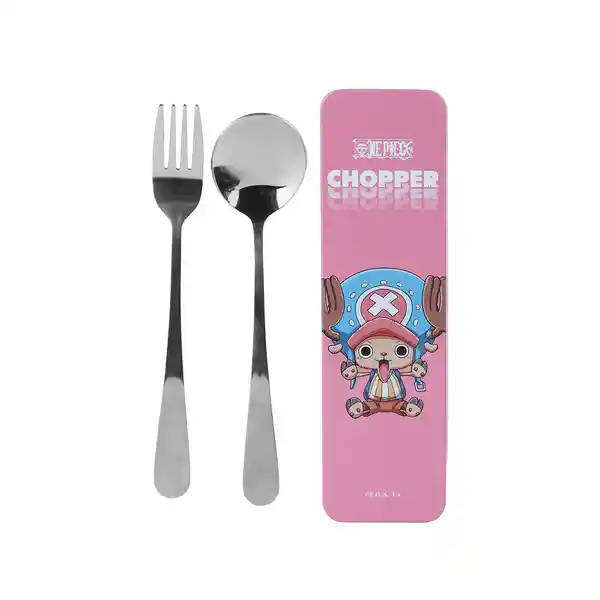 Juego de Cubiertos Tenedor y Cuchara Joba Serie One Piece Miniso