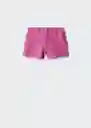 Short Flora Fucsia Talla 42 Mujer Mango