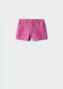 Short Flora Fucsia Talla 42 Mujer Mango