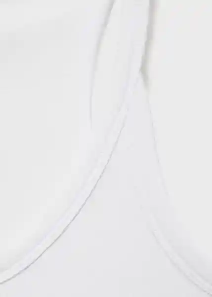 Top Chloe Blanco Talla M Mujer Mango