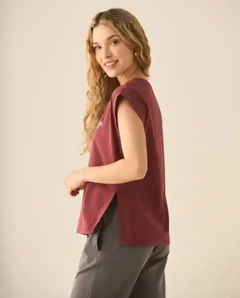 Camiseta Rojo Sangría Oscuro Talla S 103G003 Esprit