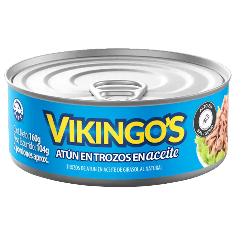 Atún Vikingos Trozos Aceite X160 G