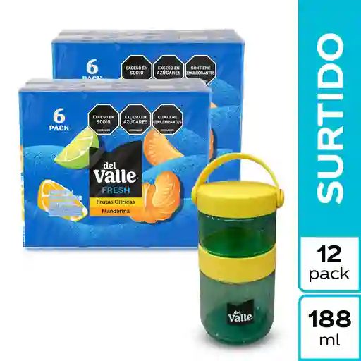 Combo Jugo Del Valle Citrus X2 + Gratis Contenedor Verde X1