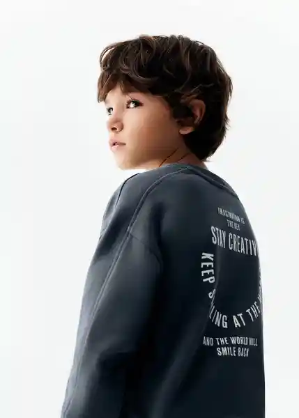 Sudadera Pocket Niños Verde Talla 6 Mango