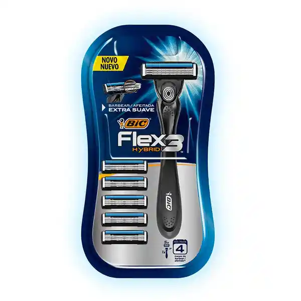 Bic Máquina Afeitar Flex 3 Hybrid+ Repuestos