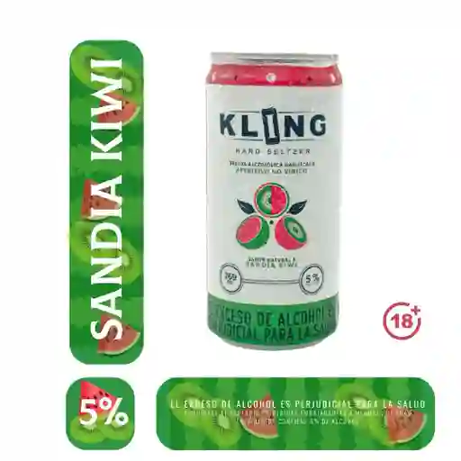 Kling Bebida Hard Seltzer Sandia y Kiwi 