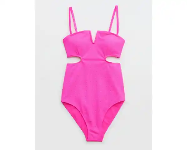 Traje de Baño Aerie Rosado Talla LARGE American Eagle