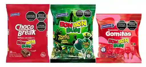 Combo Bon Bon Bum Zombie + Gomita Bbb + Chocobreak Relleno Bbb