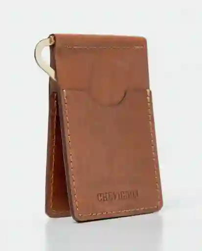 Billetera Clip Leather Goods Café Chevignon