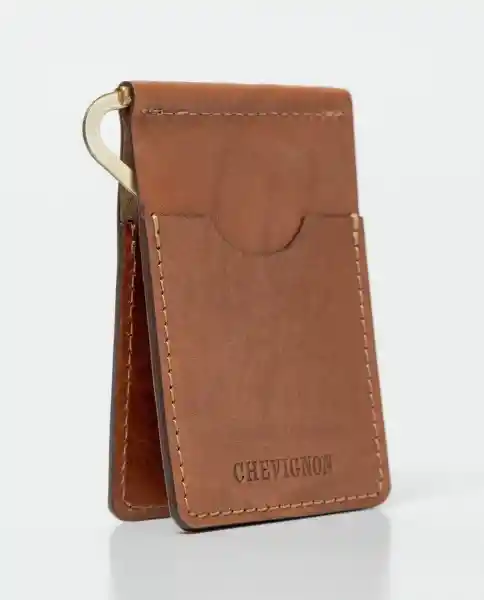 Billetera Clip Leather Goods Café Chevignon