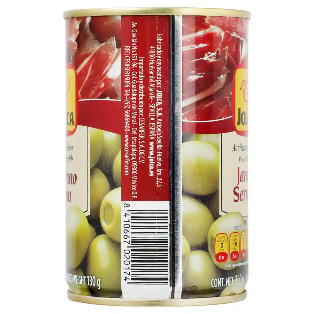 Jolca Aceitunas Verdes Rellenas de Jamón Serrano