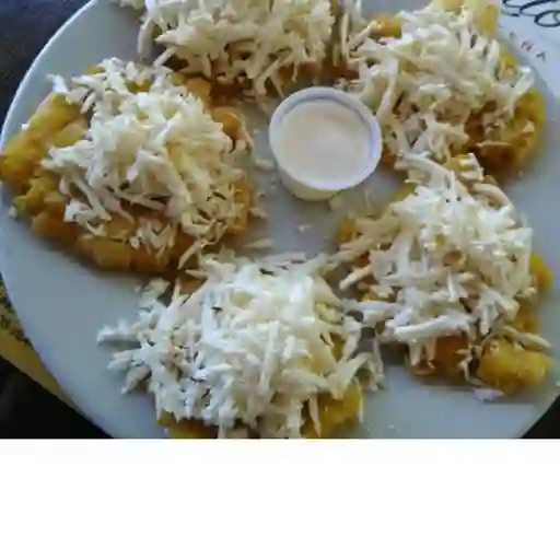 Patacones con queso