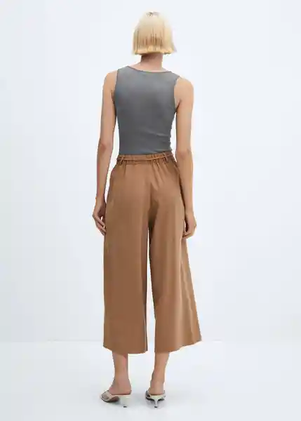 Pantalón Ali-H Marrón Talla L Mujer Mango