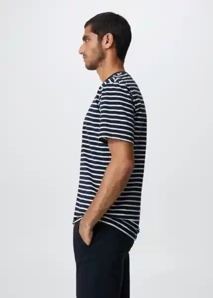 Camiseta Trip Navy Talla Xxl Hombre Mango