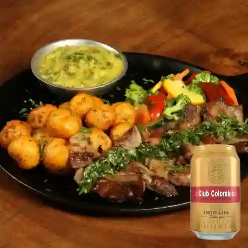 Combo Bondiola Rústica + Club col. Dorada Lta 330ml