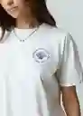 Camiseta Mujer Crudo Marfil Talla L Naf Naf