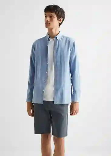 Camisa Chambray Celeste Talla 19 Mango Teen Boy Mango