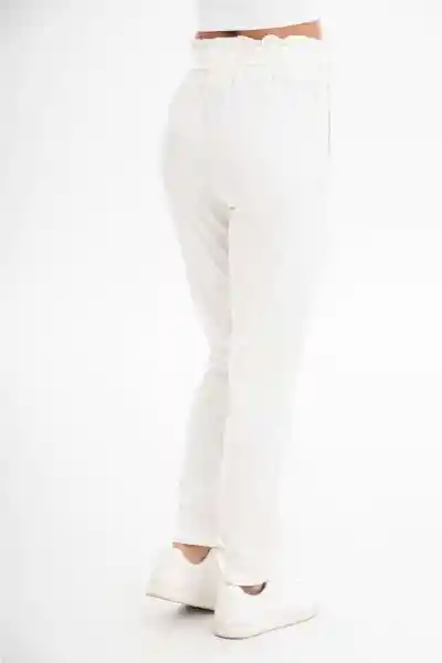 Regged Pantalón Harem Color Blanco Crudo Talla 12