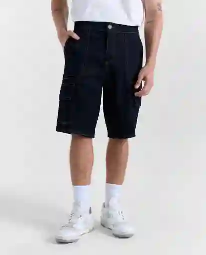 Bermuda Short Hombre Azul Talla 38 559G006_AZU174429 Americanino