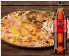 Pizza extragrande + coca cola 1.5 lts