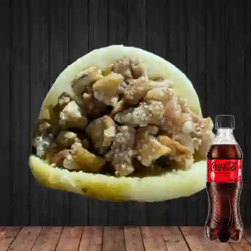 Combo Arepa de Chicharrón +Cocacola S/az 400ml