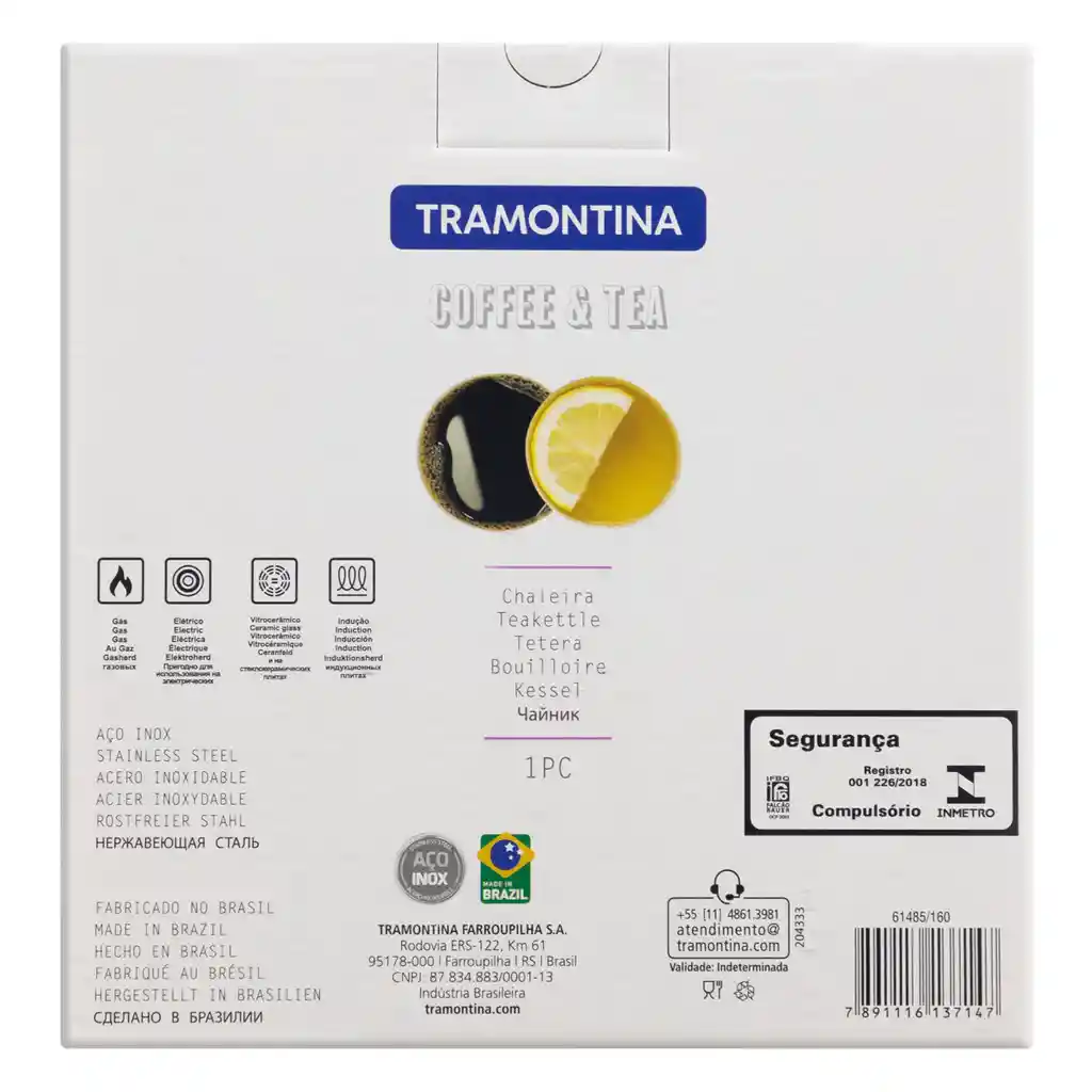 Tramontina Tetera 1.5 Litros Cha Y Cafe