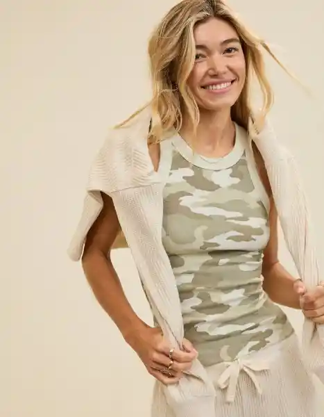 Camiseta Aerie Verde Talla Medium 3877331 American Eagle