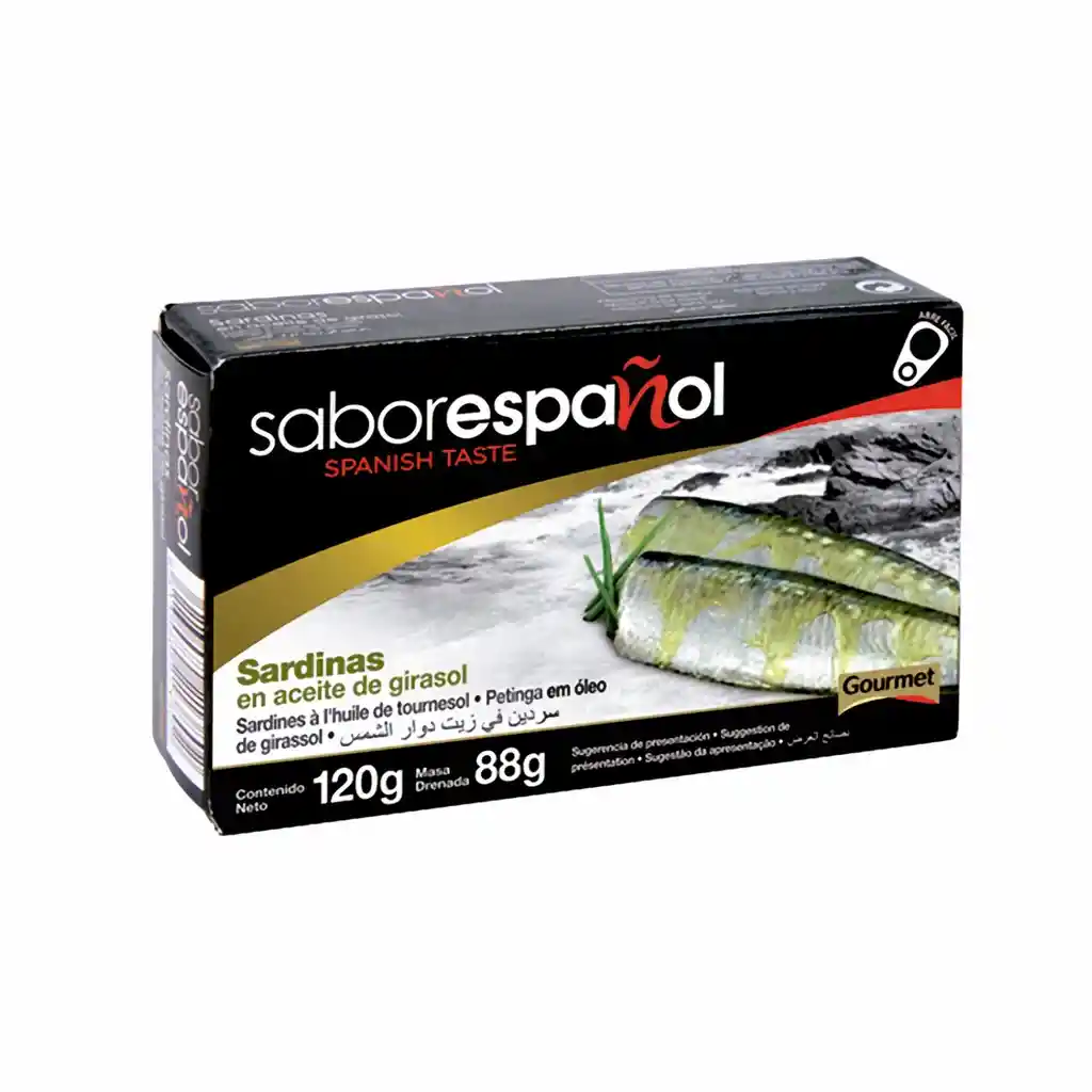 Sabor Espanol Sardinas En Aceite De Girasol