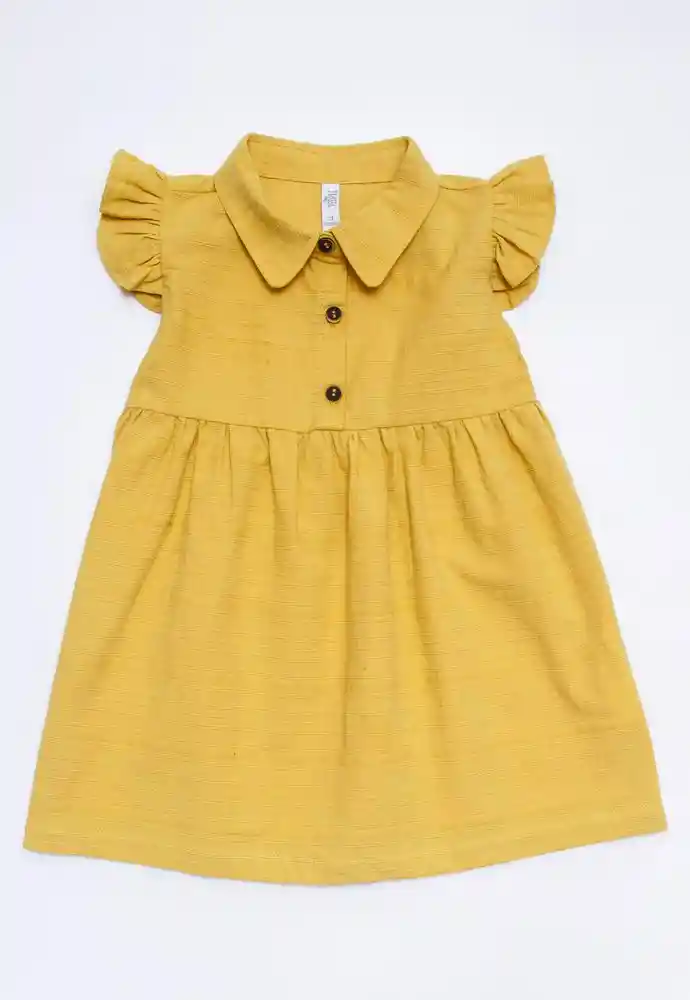 Vestido Tiras 1 Pieza Bebe 9/12meses-amarillo
