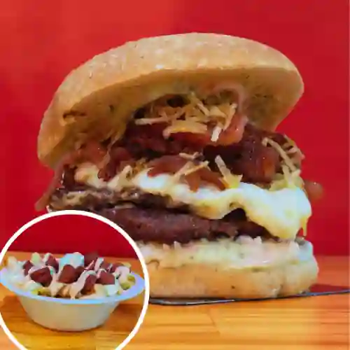 Combo Doble Carne Triple Queso y Tocinet